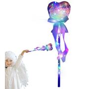 Bacchetta Giocattolo Illuminata - Bastone Principessa - Bacchetta Da Fata Per Bambini, Bacchetta Da Principessa Portatile Per Costumi Da Bambina, Giochi Di Ruolo, Spettacoli, Cosplay, Compleann