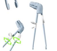 Bacchette Allenamento Regolabili - Dinosauro,Set per bambini principianti | Stoviglie riutilizzabili per apprendimento del forchettino e coordinazione mano-occhio | Design divertente cartone animato