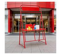 bacedifo Estructura Portátil para Puestos de Mercado, Puesto de Mercados al Aire Libre Plegable, Expositor de Productos, Estructura Galvanizada, Pintura a Alta Temperatura, Encimera Ampliada
