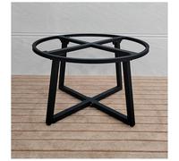 bacedifo Patas de Mesa Metálicas Redondas de Té/Comedor Patas para Mesas Múltiples Orificios de Instalación Diseño de Esquinas Redondeadas Travesaño Reforzado Equipada con Almohadilla Ajustables