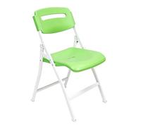 bacedifo Silla Plegable Portátil con Respaldo Asiento de Plástico Taburete Plegables Estructura Metálica Asa Patas Antideslizantes Capacidad 150 Kg Herrajes Metálicos Reforzados Y Asiento Ancho