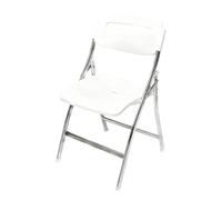 bacedifo Silla Plegable Portátil con Respaldo Asiento de Plástico Taburete Plegables Estructura Metálica Asa Patas Antideslizantes Capacidad 150 Kg Herrajes Metálicos Reforzados Y Asiento Ancho