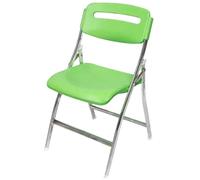 bacedifo Silla Plegable Portátil con Respaldo Asiento de Plástico Taburete Plegables Estructura Metálica Asa Patas Antideslizantes Capacidad 150 Kg Herrajes Metálicos Reforzados Y Asiento Ancho