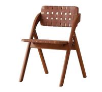 bacedifo Sillas Plegables con Asientos Tejidos en Cuero Y Respaldos Curvos Taburete Plegable Reforzadas con Herrajes Gruesos Se Pliegan for Un Almacenamiento Compacto Lo Que Ahorra Un Valioso Espacio