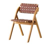 bacedifo Sillas Plegables con Asientos Tejidos en Cuero Y Respaldos Curvos Taburete Plegable Reforzadas con Herrajes Gruesos Se Pliegan for Un Almacenamiento Compacto Lo Que Ahorra Un Valioso Espacio