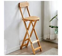 bacedifo Sillas Plegables con Estructura de Madera Maciza Diseño con Pasador de Seguridad Taburete Plegable con Respaldo de Ratán Y Asiento de Ratán Trenzado Travesaños Reforzados en Las Patas