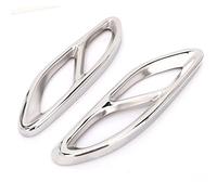 Baceyong 2pcs Cubiertas de escape de acero inoxidable para M-ercedes-B-enz Clase C W205 C205 A205 S205, cromo Sporty Look Decoración de coche Accesorios de protección