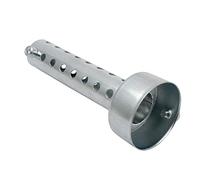 Baceyong 2X 42MM silenciador de escape universal para motocicleta silenciadora de deflectores DB Killer silencioso corto, plata