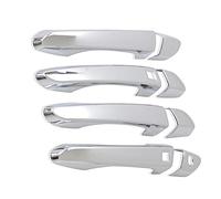 Baceyong 8 accesorios de coche para manija de puerta para H-Yundai T-ucson 2016-2021, fibra de carbono/cromo