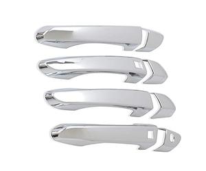 Baceyong 8 accesorios de coche para manija de puerta para H-Yundai T-ucson 2016-2021, fibra de carbono/cromo