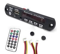 Baceyong Bluetooth Auto MP3 WMA Decoder Board Módulo USB SD FM Radio con mando a distancia, soporta tarjeta SD y AUX