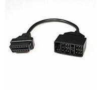 Baceyong Cable Adaptador Convertidor OBD1 de 22 Pines a 16 Pines OBD2, para Escáner de Diagnóstico compatible con Toyota Negro con Dos Conectores