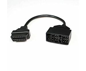 Baceyong Cable Adaptador Convertidor OBD1 de 22 Pines a 16 Pines OBD2, para Escáner de Diagnóstico compatible con Toyota Negro con Dos Conectores