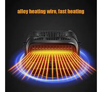 Baceyong Calentador de automóvil, ventilador de automóvil giratorio de 12V 120W para descongelar el parabrisas de verano fresco con toma de encendedor de cigarrillos calentamiento rápido