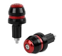 Baceyong Contrapesos manillar moto, par Tapón deslizante para manillar de motocicleta, universal, para motocicleta de calle, 16-18 mm, tapones de extremo de barra CNC, color rojo