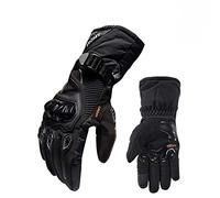 Baceyong Guantes de Motocicleta, Guantes de Motocicleta Cálidos e Impermeables para Hombres con Protección Rígida de Las articulaciones Guantes de Pantalla Táctil para Equitación, Bicicleta de