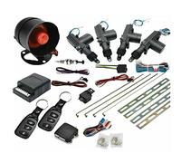 Baceyong Kit de alarma de seguridad universal con cierre centralizado para coches de 4 puertas, control remoto, antirrobo, sistema de entrada sin llave con 2 llaves