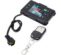 Baceyong Mando a distancia con interruptor de monitor LCD, 12 V, controlador de calefacción de parabrisas delantero con mando a distancia de 4 botones, calefacción universal para coche diésel