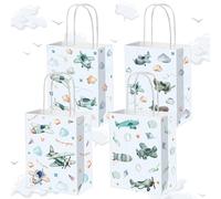 BACH AND BOOZY 12 bolsas de dulces para decoración de cumpleaños de avión, bolsas de golosinas, cajas de regalo para el primer cumpleaños, decoraciones de baby shower