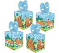 BACH AND BOOZY 12 piezas cajas fiesta capybara para palomitas y dulces cajas favor fiesta capybara golosinas snacks bolsas para cumpleaños baby shower