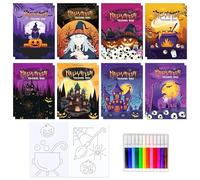 BACH AND BOOZY 16 piezas mini libros para colorear halloween bruja fantasma calabaza cuadernillos rellenos bolsitas fiesta