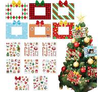 BACH AND BOOZY 6 unidades ms fotos navidad kit manualidades niños hazlo tú mismo pegatinas crea tus propias decoración árbol navideño arte actividades aula favoritas hogar fiestas