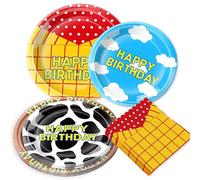 BACH AND BOOZY artículos para fiestas de juguetes platos de fiesta servilletas recuerdos para decoración vaquera cumpleaños baby shower servidor 10 invitados