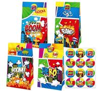 BACH AND BOUJEE 12 unidades bolsas de regalo para fiesta superhéroes accesorios para fiesta decoraciones para fiesta bolsitas de obsequios