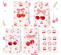 BACH AND BOUJEE 12 unidades bolsitas de fiesta temáticas cereza diseño superior detalles golosinas para despedidas de soltera baby shower cumpleaños bodas eventos festivos