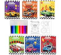 BACH AND BOUJEE 24 piezas de relleno de fiesta de coches de carreras, libros de actividades pequeños, dos regalos de fiesta de velocidad rápida de necesidad, suministros de cumpleaños, mini libros