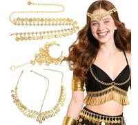 BACH AND BOUJEE accesorios disfraz egipcio tocado cobra egipcia brazaletes serpiente brazo serpiente detalle espiral manga diseno medusa halloween