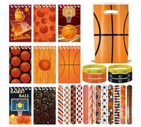 BACH AND BOUJEE baloncesto regalos fiesta cumpleaños accesorios bolsas balón pulseras pulseras flexibles pegatinas baloncesto rellenos bolsas regalo rellenos fiesta carnavales premios