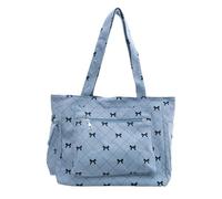 BACH AND BOUJEE bolso tote damas lazo gran bandolera azul cartera cierre viajes trabajo