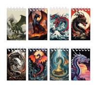 BACH AND BOUJEE cuaderno bolsillo dragones decoraciones cumpleaños dragones regalos fiesta dragones mini cuaderno recompensas clase regalos jugadores dragones decoracion fiesta