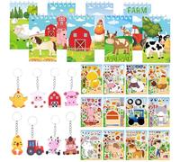 BACH AND BOUJEE detalles fiesta cumpleaños niños niñas obsequios invitados animales granja llaveros pulseras cumpleaños infantiles para niños