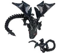 BACH AND BOUJEE dragón Impreso en 3D Oscuro Negro Cristal dragón Home Decor Escritorio Ejecutivo decoración Home Office decoración para Fiesta de cumpleaños