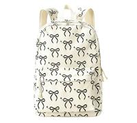 BACH AND BOUJEE mochila negra con lazo mochila para laptop escolares damas mochila escolar ligera y casual para adolescentes chicas viajes trabajo estudios necesidades