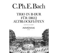 BACH C.P.E. - Trio en Sib Mayor (W.85) para 3 Flautas de Pico Alto (Ruhling)