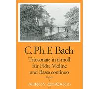 BACH C.P.E. - Trio Sonata en Re menor (W.145) para Flauta, Violin y BC (Zimmermann)