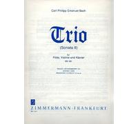 BACH C.P.E. - Trio Sonata en Sib Mayor (W.161 nº 2) para Flauta, Violin y Piano (Lorenz)