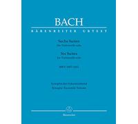 Bach JS, Six Suites para Violonchelo Solo. Baerenreiter vendido por GoStrings LLC. Facsímile de Bach original.