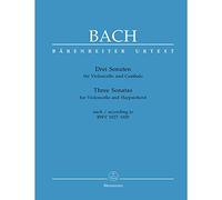 BACH - Sonatas de Viola de Gamba (3) (BWV:1027 a 1029) para Violoncello y Piano (Urtext) (Epstein)