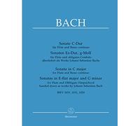 BACH - Sonatas en Do Mayor (BWV:1033) Mib Mayor (BWV:1031) Sol menor (BWV:1020) para Flauta y Piano