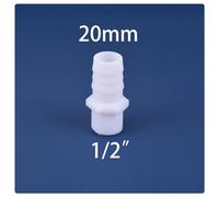 Bachangz-Fitting Accesorio de tubería de plástico Pagoda Barb a rosca macho BSP de 1/2 3/4, acoplamiento de PE blanco, conector de manguera recto for pecera, 5 piezas Tubería de riego de jardín(9)