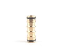 Bachangz-Manguera de latón 1pcs 1/2" 3/4" Garden Connector Copper Thread Joint Irrigation Hose Fittings Watering Tube Accessories, Tubería de riego de jardín(Double Connector(L))