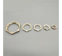 Bachangz-Manguera de latón Brass Hex Lock Nuts Pipe Fitting M10 M12 M14 M16 M20 1/8" 1/4" 3/8" 1/2" 3/4" 1" Female Thread Hexagonal Shank Cap, Tubería de riego de jardín(1/2")