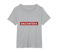 Bachata Bachatera Bachata Curso Camiseta, Mujer Tallas Grandes, Gris Jaspeado, 6XL Grande