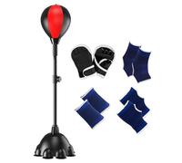 Bache Bolse - Boxing Set With Stand | Bolsa Refleja Con Guantes De Bola De Velocidad | Guardia De Mano De Wrisht Foot | Herramienta De Instalación | Altura Equipo Reflejo Objetivo Ajustable Para Entre
