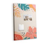 Bacheca horizontal de corcho | panel mural grande para organización de tareas y recordatorios | oficina casa escuela | notas fotos documentos - 40x60 - metálico - Afueras tropicales