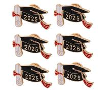 Bachelor's Brooch Cap Pins Party Badge Lapel for Graduation Class of Celebration Pin Black Zinc Alloy